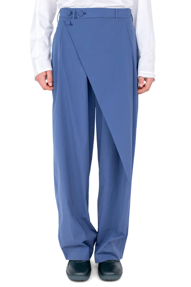 Kiko Kostadinov Bottoms KIPPEL Wrap Trousers pantalon bleu Abyss