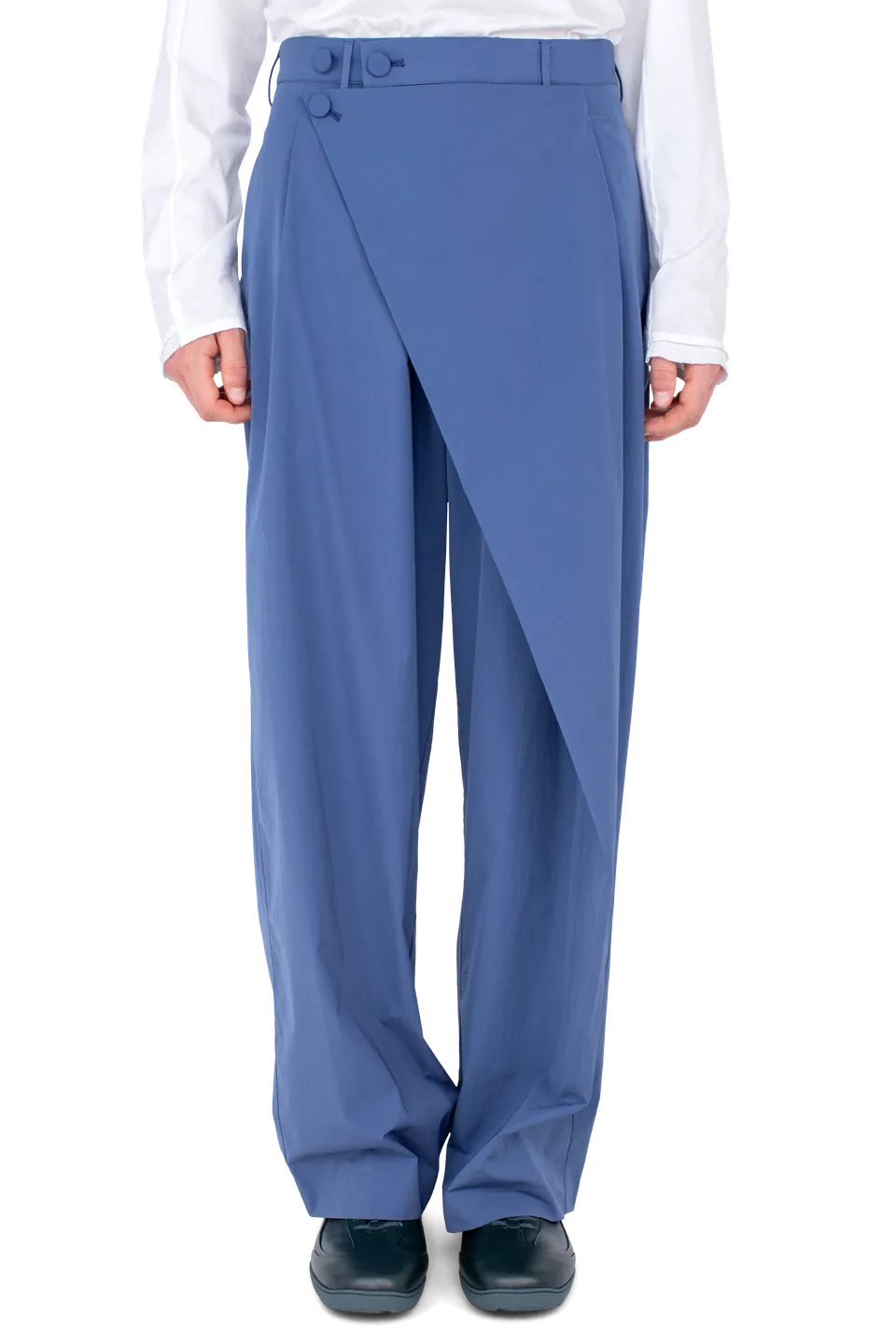 Kiko Kostadinov Bottoms KIPPEL Wrap Trousers pantalon bleu Abyss