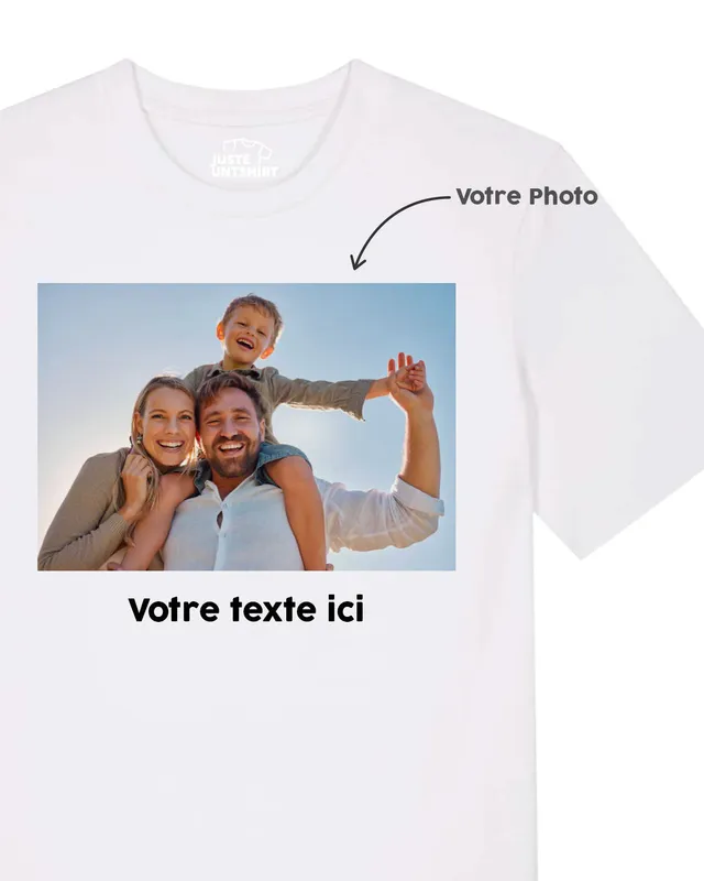 Juste Un T-shirt Personnalisation T-shirt Imprimé Personnalisé coton bio