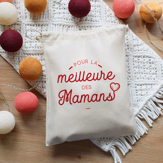 Juste Un T-shirt Pochettes Maman pochette cadeau coton recyclé