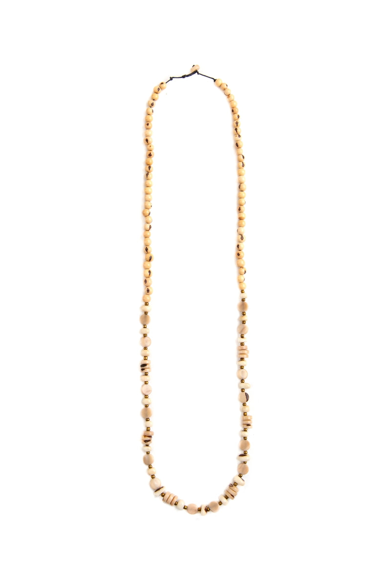 Collier Edith collier écru violet en ivoire végétal