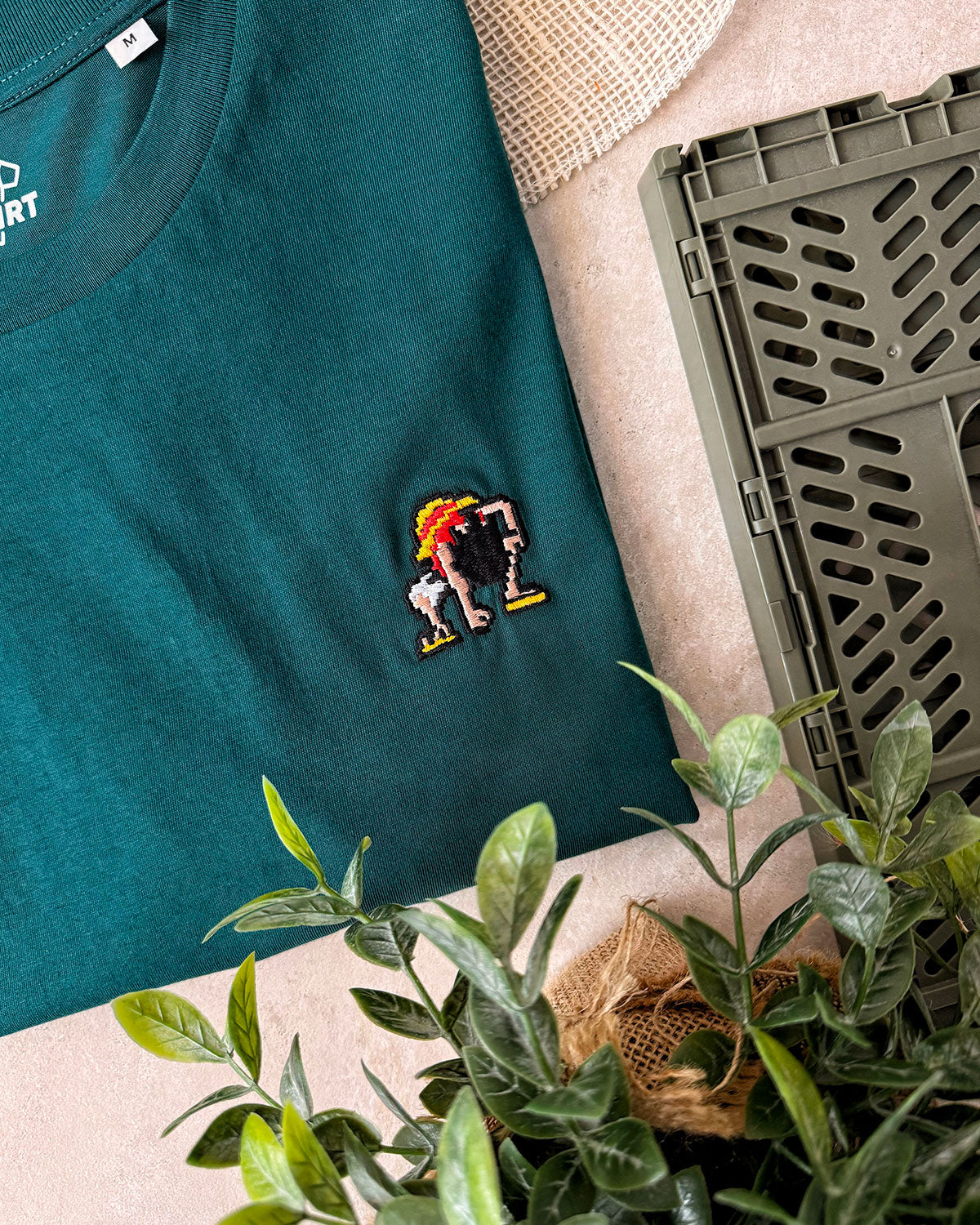 Juste Un T-shirt T-shirts Brodés Pirate Punch brodé coton bio