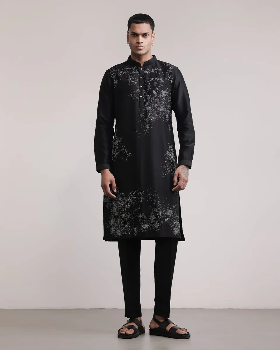 COUNTRYMADE Kurtas Residual Scattered Stitches Kurta Set, ensemble brodé