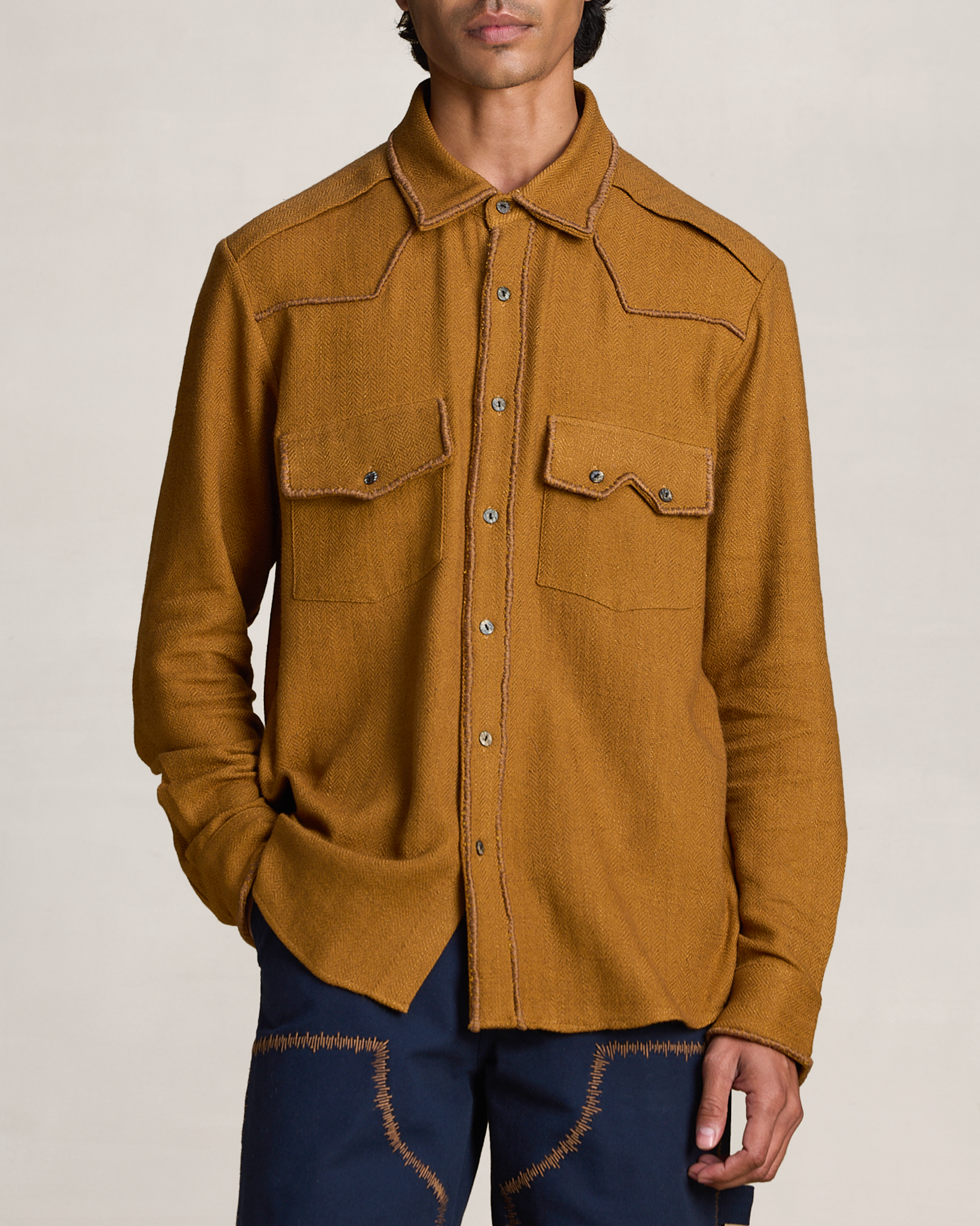 COUNTRYMADE Shirts WELDED SHIRT chemise S broderie de coutures