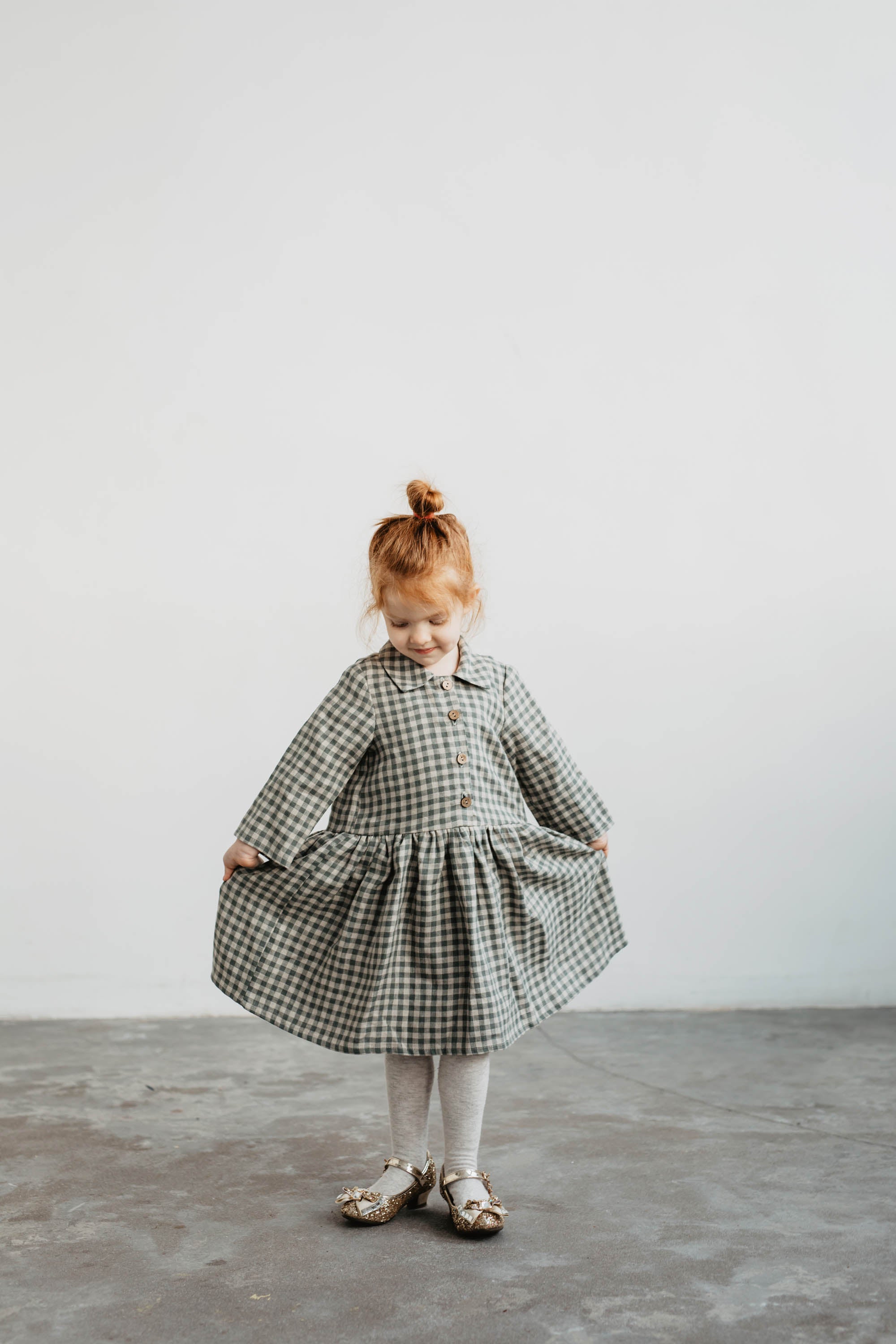 Laumė linen Kids Clothing MEDEINA robe fille en lin 2 ans coloris avoine