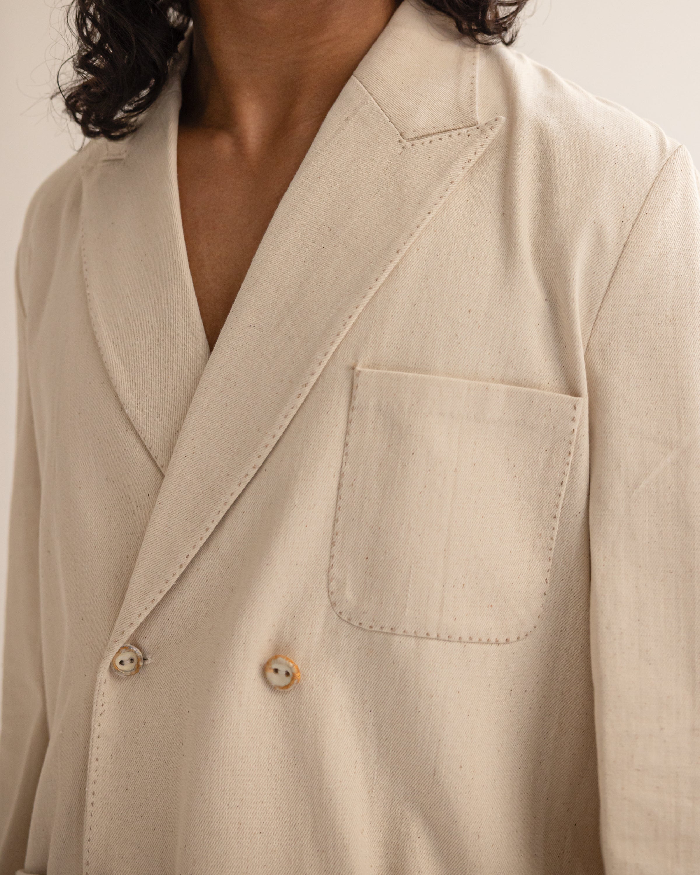 COUNTRYMADE Jackets Artisan denim Double breasted Blazer blazer denim sur commande