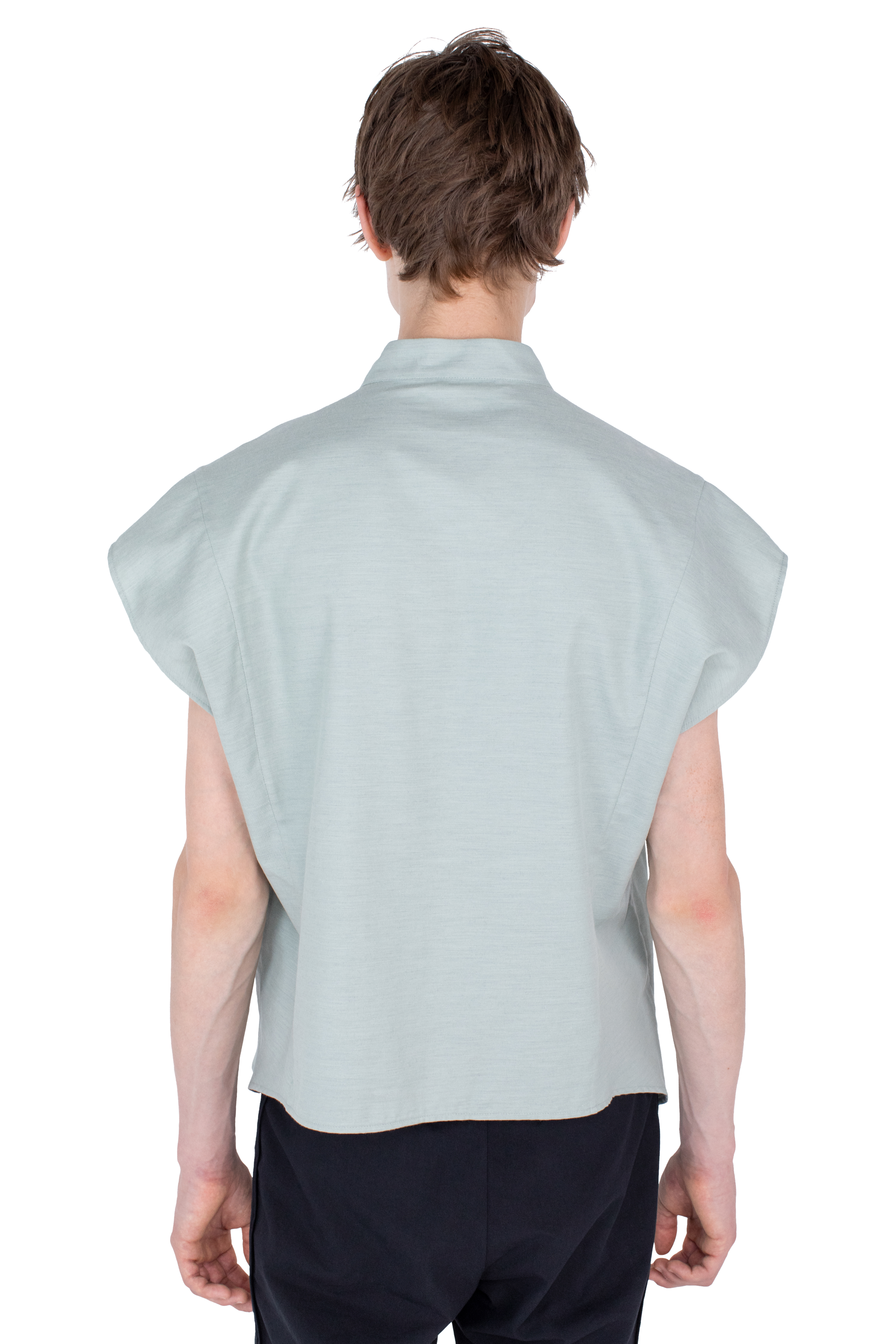 Kiko Kostadinov Shirts ONATE Sleeveless Shirt chemise sans manches vert doux
