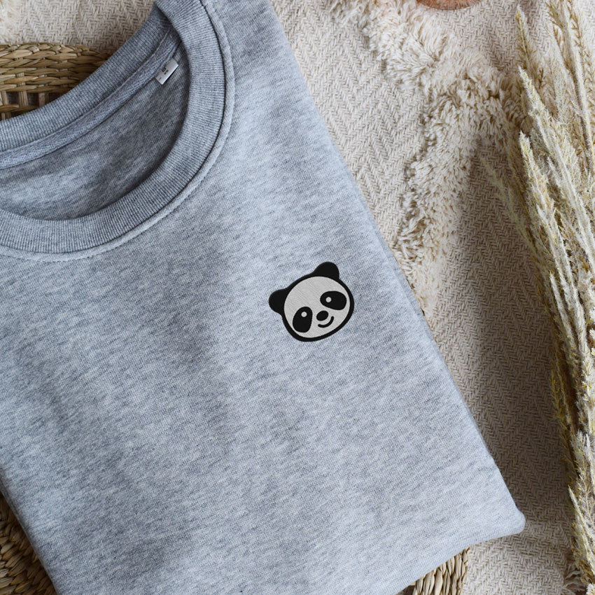 Juste Un T-shirt Sweats Brodés Panda sweat brodé