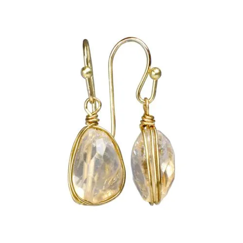 Tara Project Boucles d’oreilles citrine en pierre et laiton