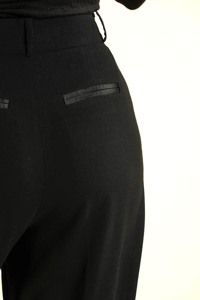 PANTRUCHE Pantalons Pantalon ELVIS noir pantalon large polyviscose
