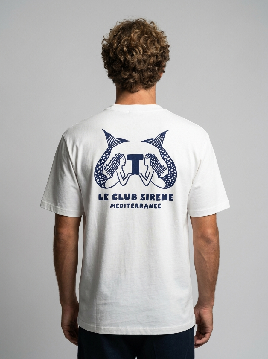 TAFANELLI T-Shirts LE CLUB SIRÈNE t-shirt blanc tailles XS à XXL