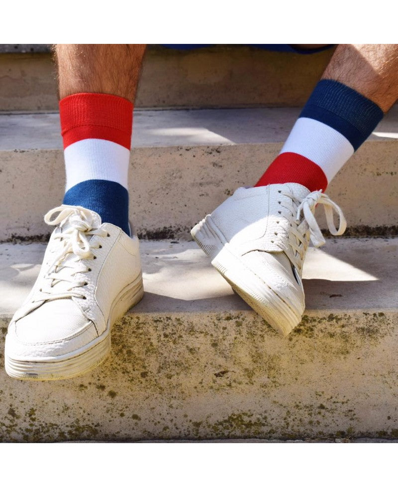 Juste Un T-shirt Chaussettes x Socksocket Francis chaussettes tricolores