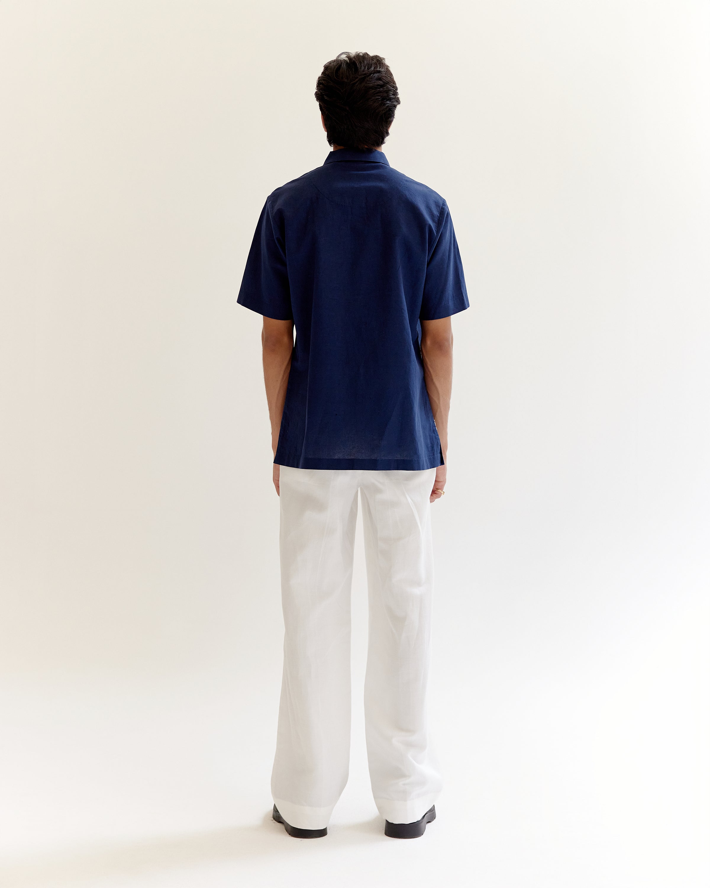 COUNTRYMADE Shirts Trail marker Half Shirt chemise en lin brodée