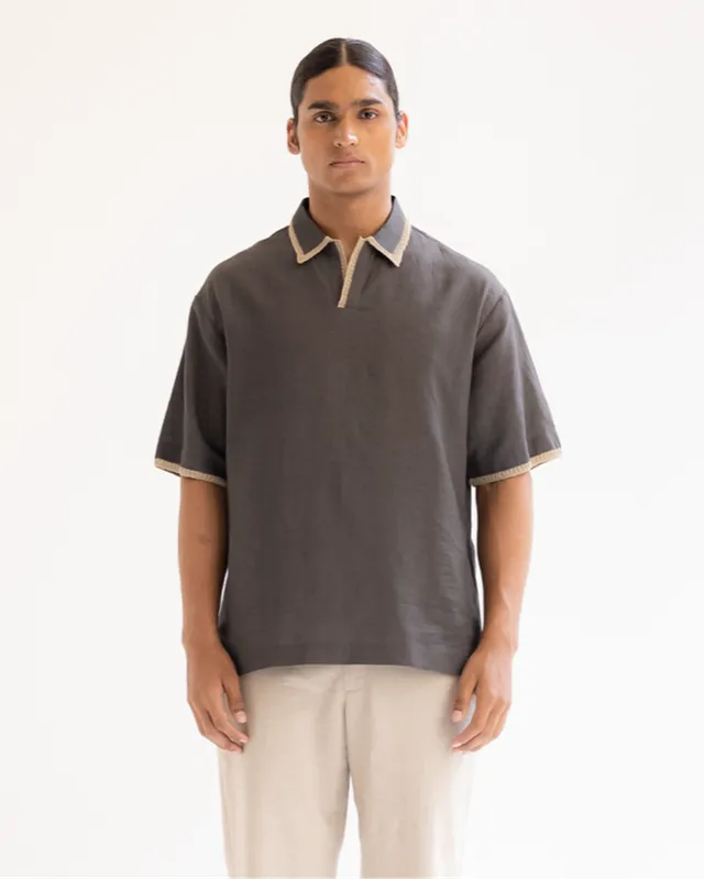 COUNTRYMADE T-shirts Contour Crochet T-Shirt en lin Trail Dust