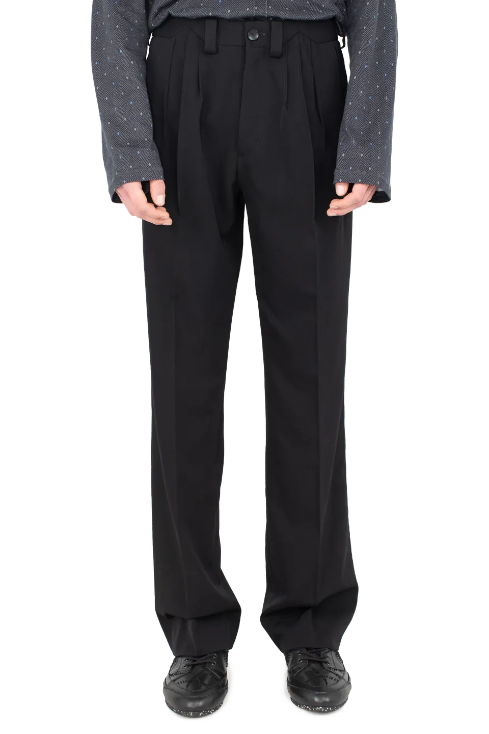 Kiko Kostadinov Bottoms CSOMOR Trousers pantalon noir en laine