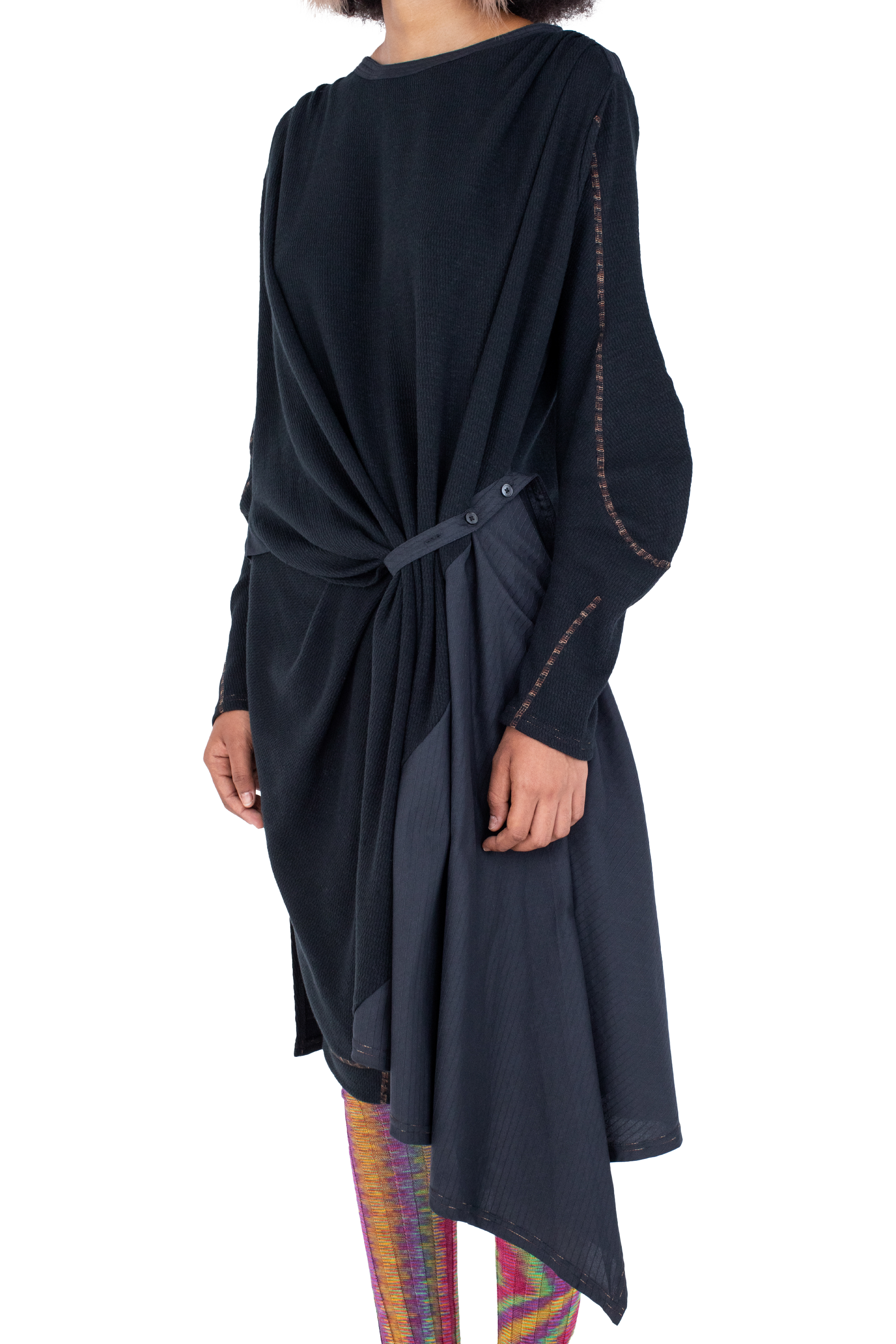 Kiko Kostadinov Dresses EIDER GODET Dress robe Ink Black coton