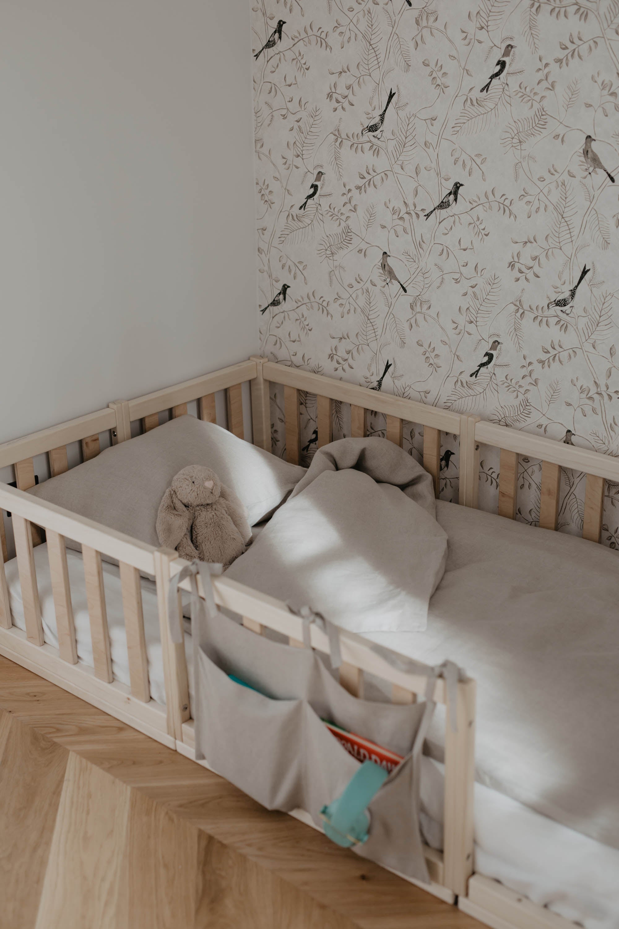 Laumė linen Baby and Kids organiseur de lit bébé en lin 2 poches