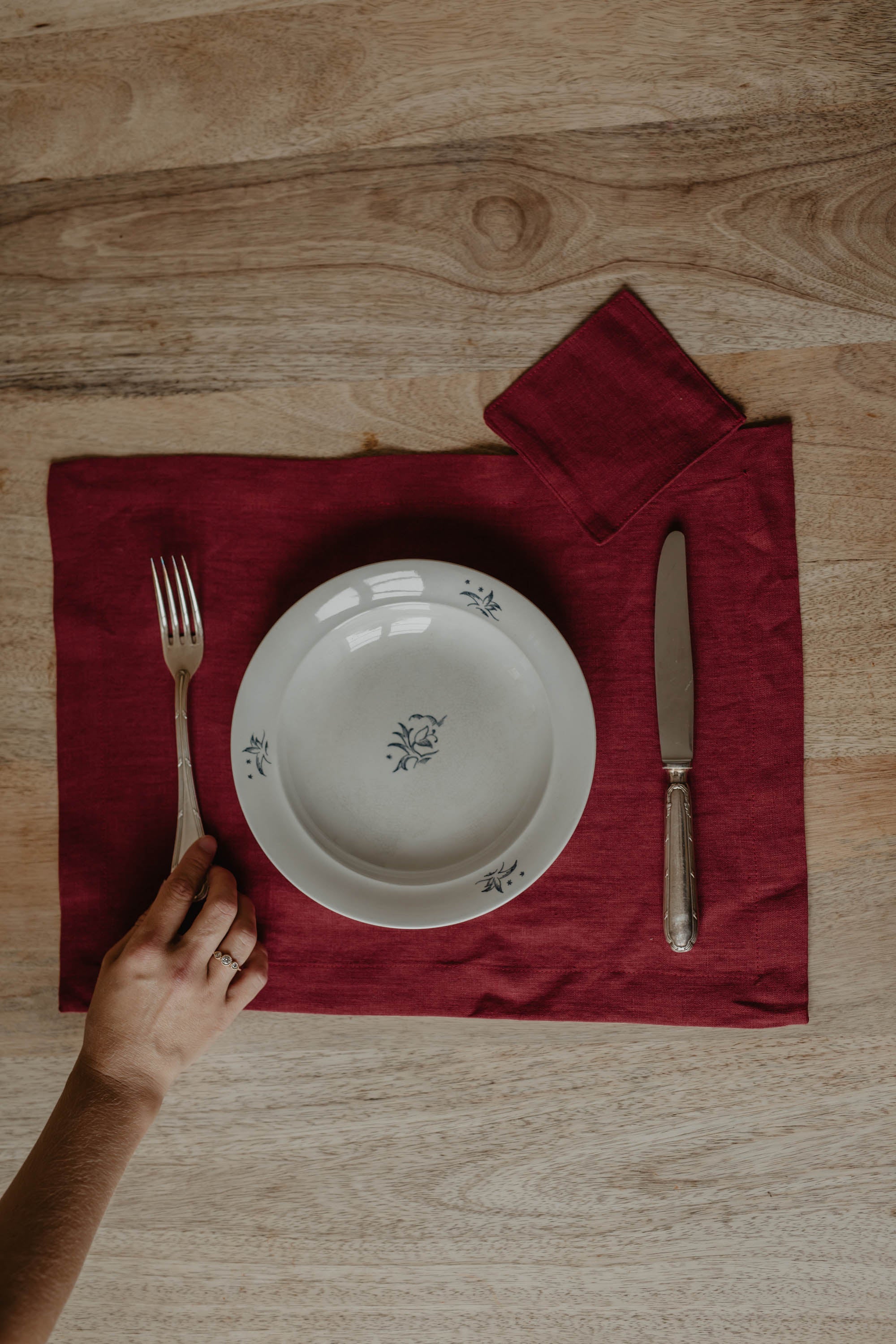 Laumė linen Home Edit set de table en lin naturel, lot de 2