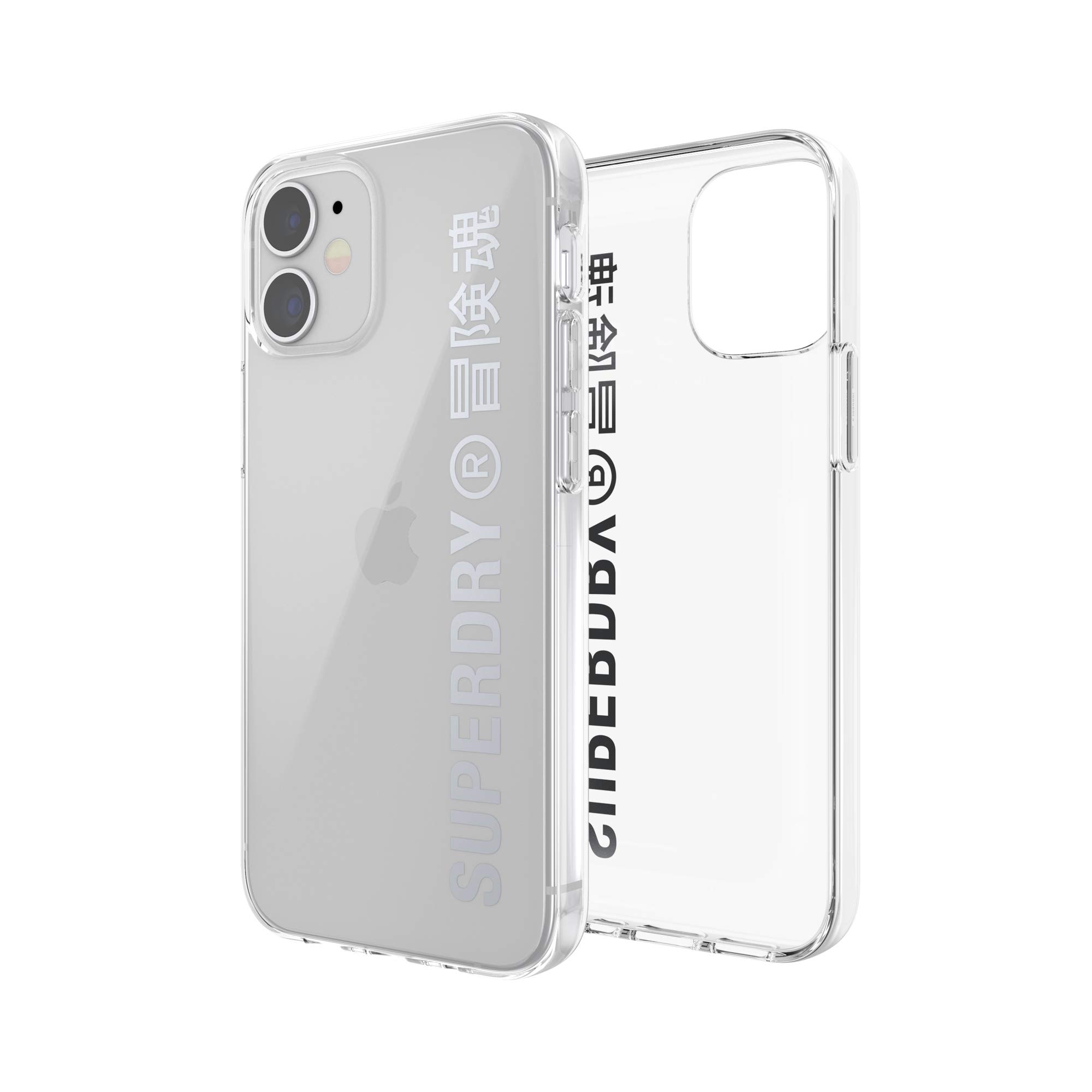 Superdry Coques de Protection Coque iPhone 12 Mini transparente argent