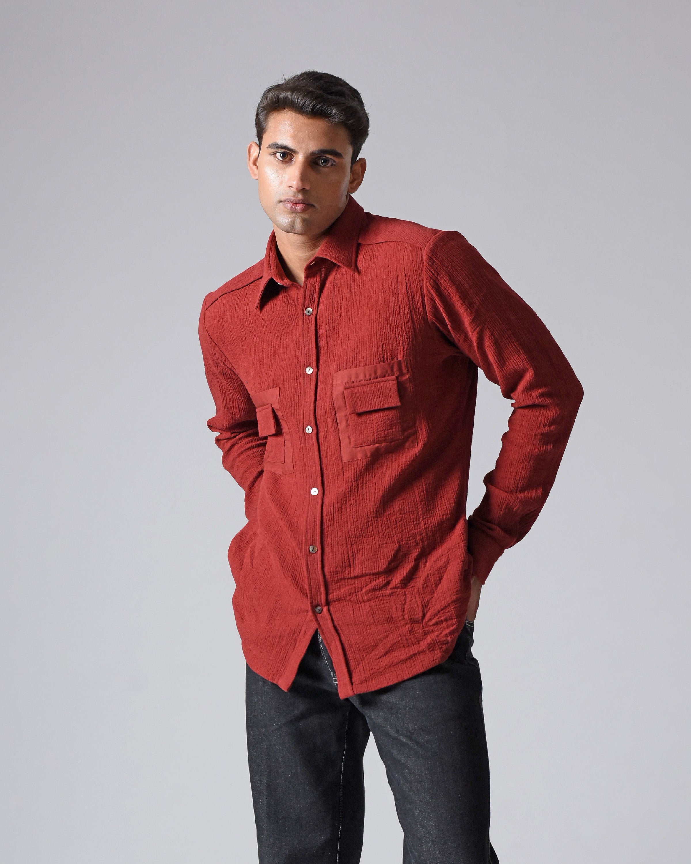 COUNTRYMADE Shirts TERRA TEXTURED SHIRT chemise coton texturé