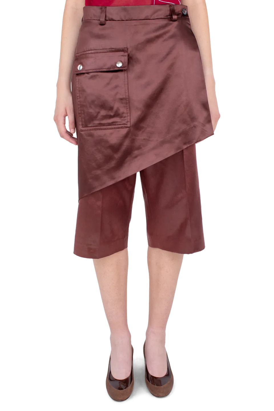 Kiko Kostadinov Bottoms LINNET Wrap Culottes jupe-culotte marron