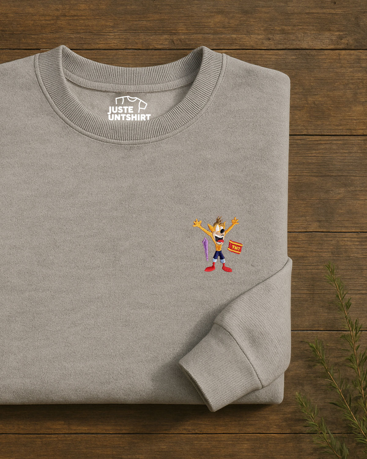 Juste Un T-shirt Sweats Brodés Crash Bandicoot sweat brodé coton biologique