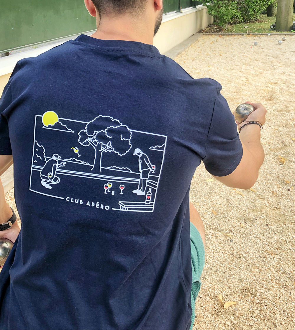 Juste Un T-shirt T-shirts Imprimés Club Apéro blanc T-shirt en coton bio