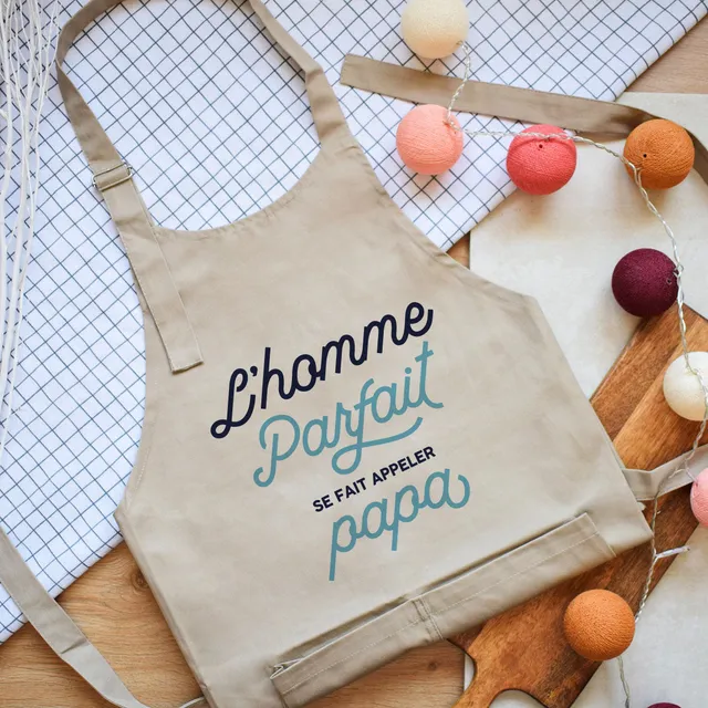 Juste Un T-shirt Tabliers Tablier L'homme parfait se fait appeler papa tablier papa couleur au choix