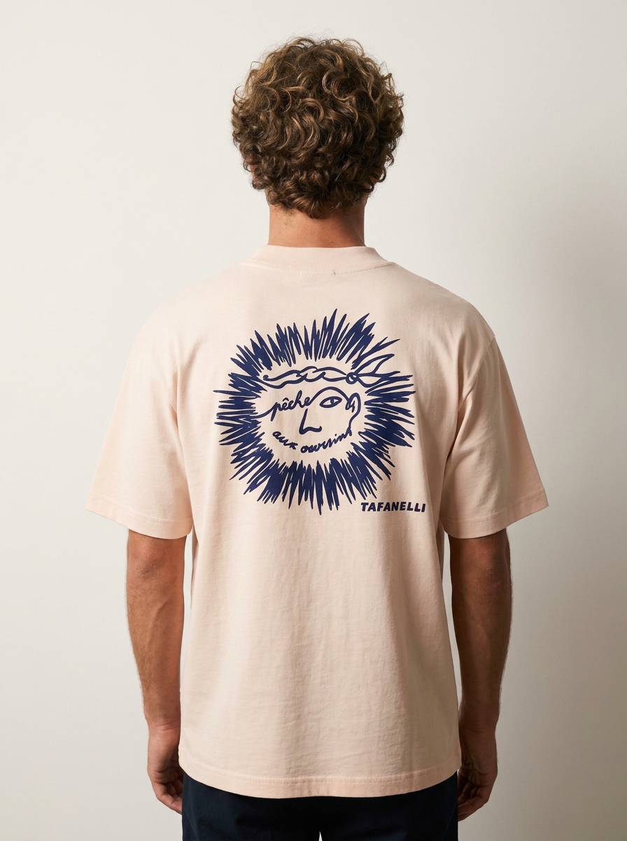 TAFANELLI T-Shirts LA PÊCHE AUX OURSINS | 1755 t-shirt écru limité 30 pièces