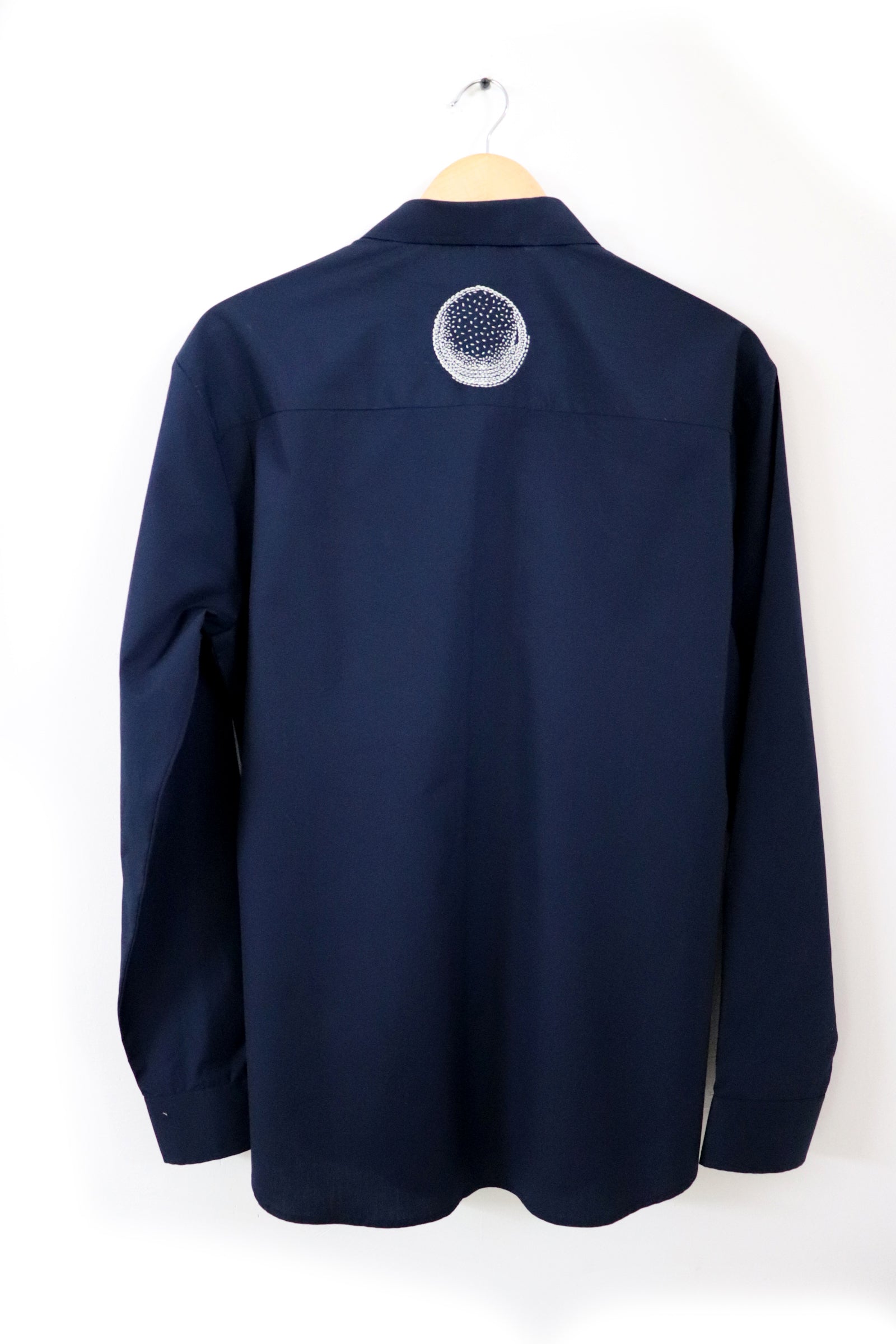 COUNTRYMADE Shirts Moon Shirt chemise en lin noire brodée lune