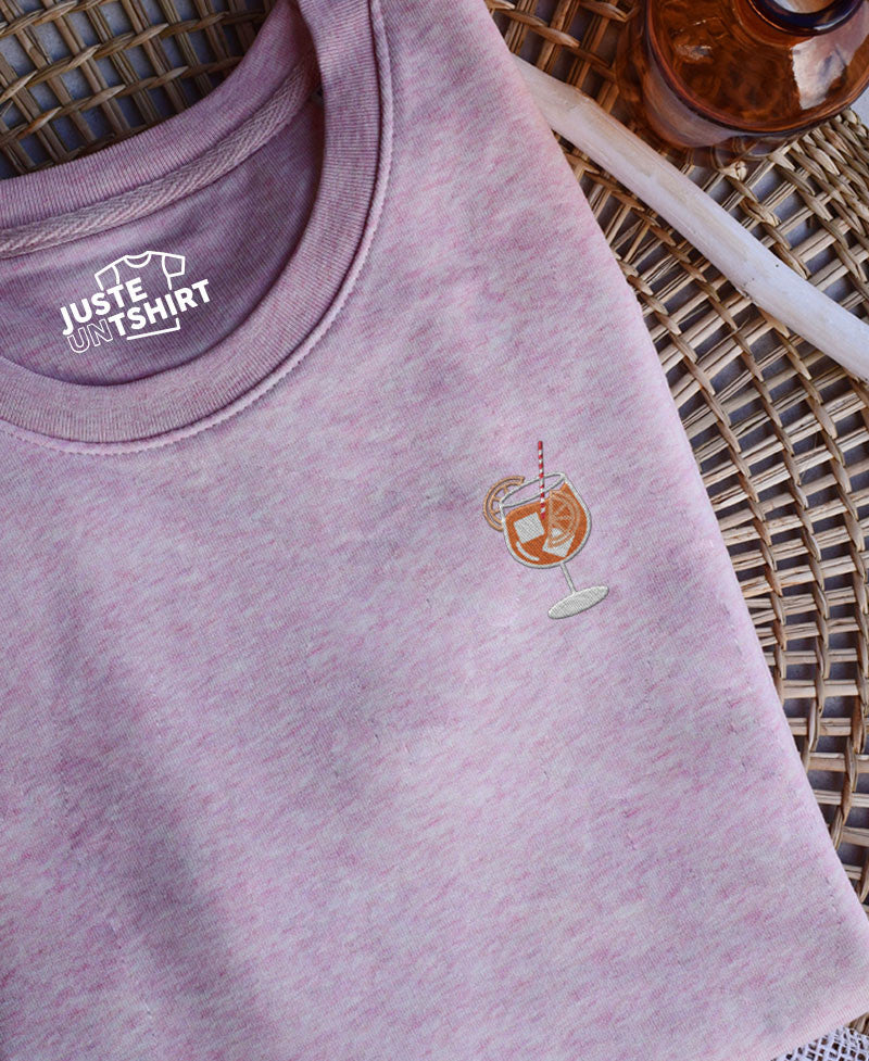 Juste Un T-shirt Sweats Brodés Spritz sweat brodé coloris au choix