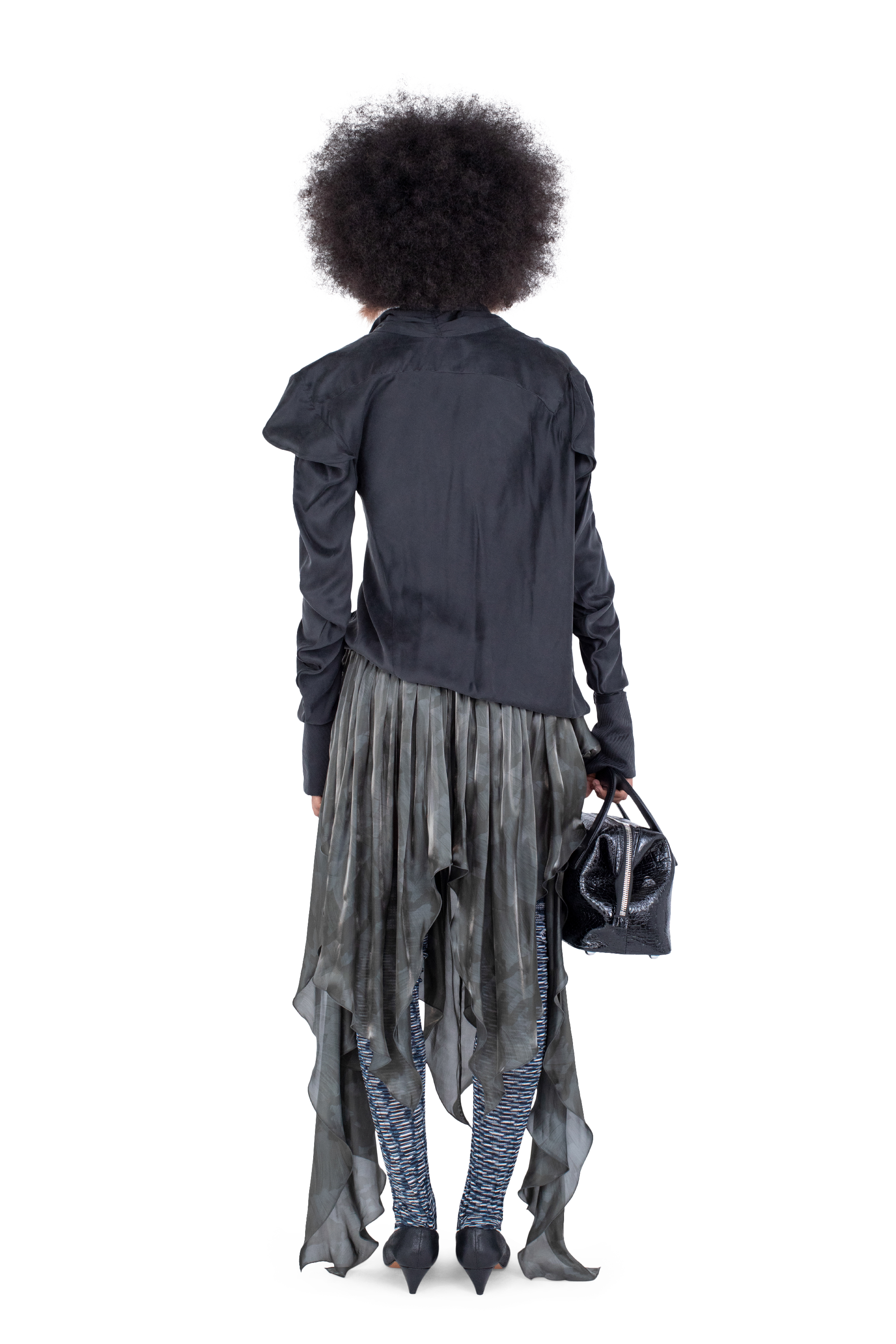 Kiko Kostadinov Tops EVELYN Blouse blouse Sheen Black soie