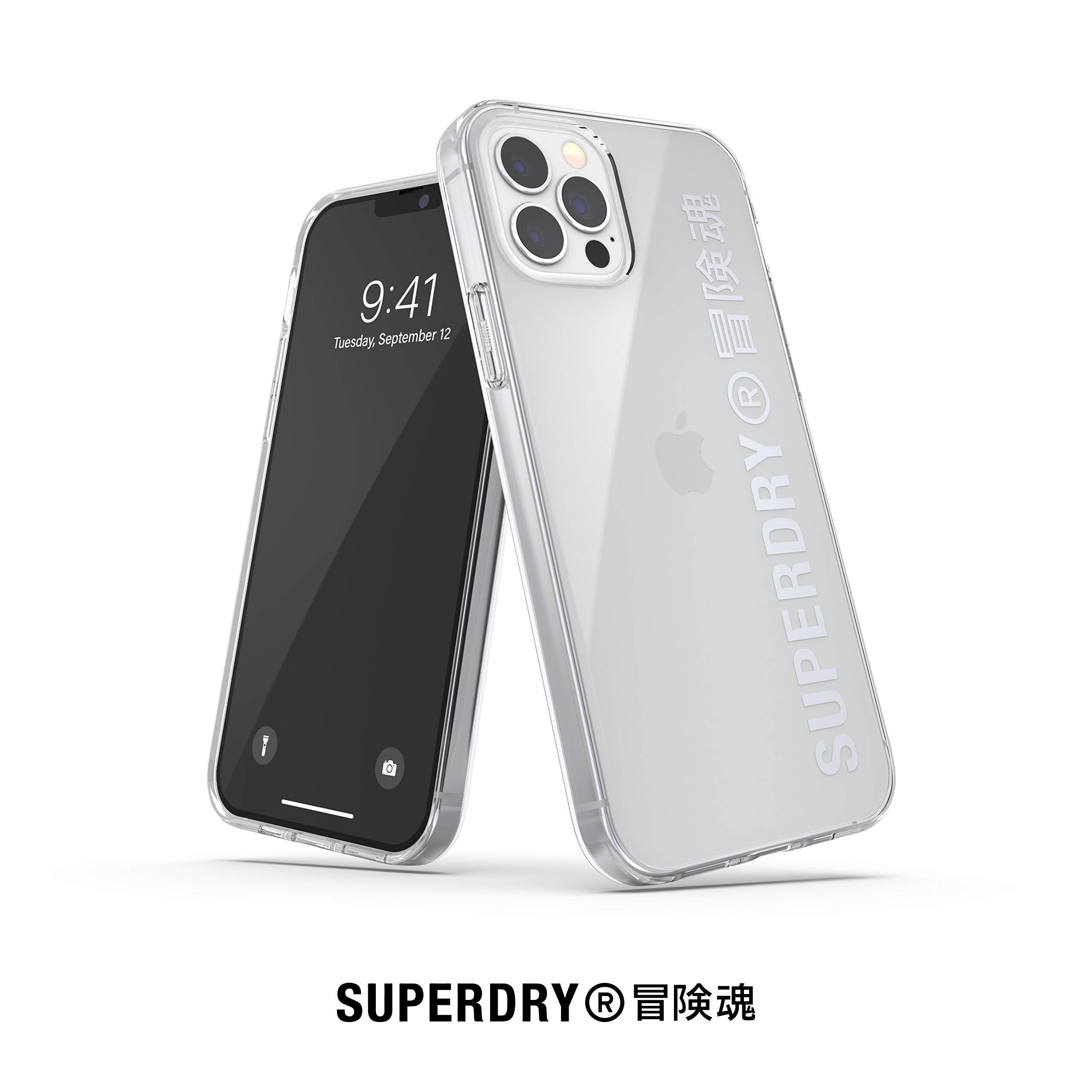 Superdry Coques de Protection 42591 coque iPhone 12 transparente argent
