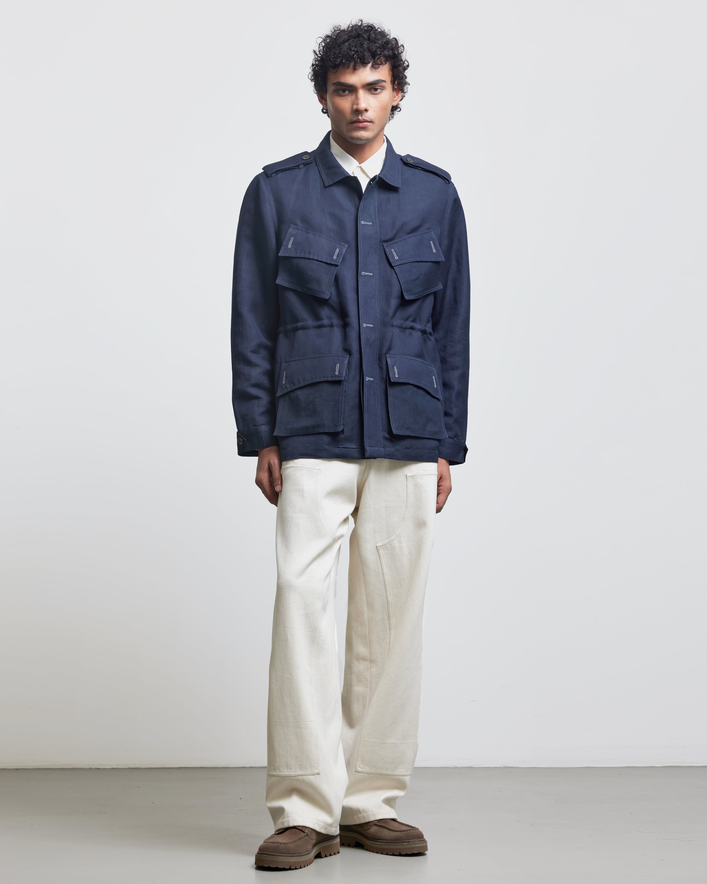 COUNTRYMADE Jackets FAUX BUTTONHOLE SAFARI veste safari en lin