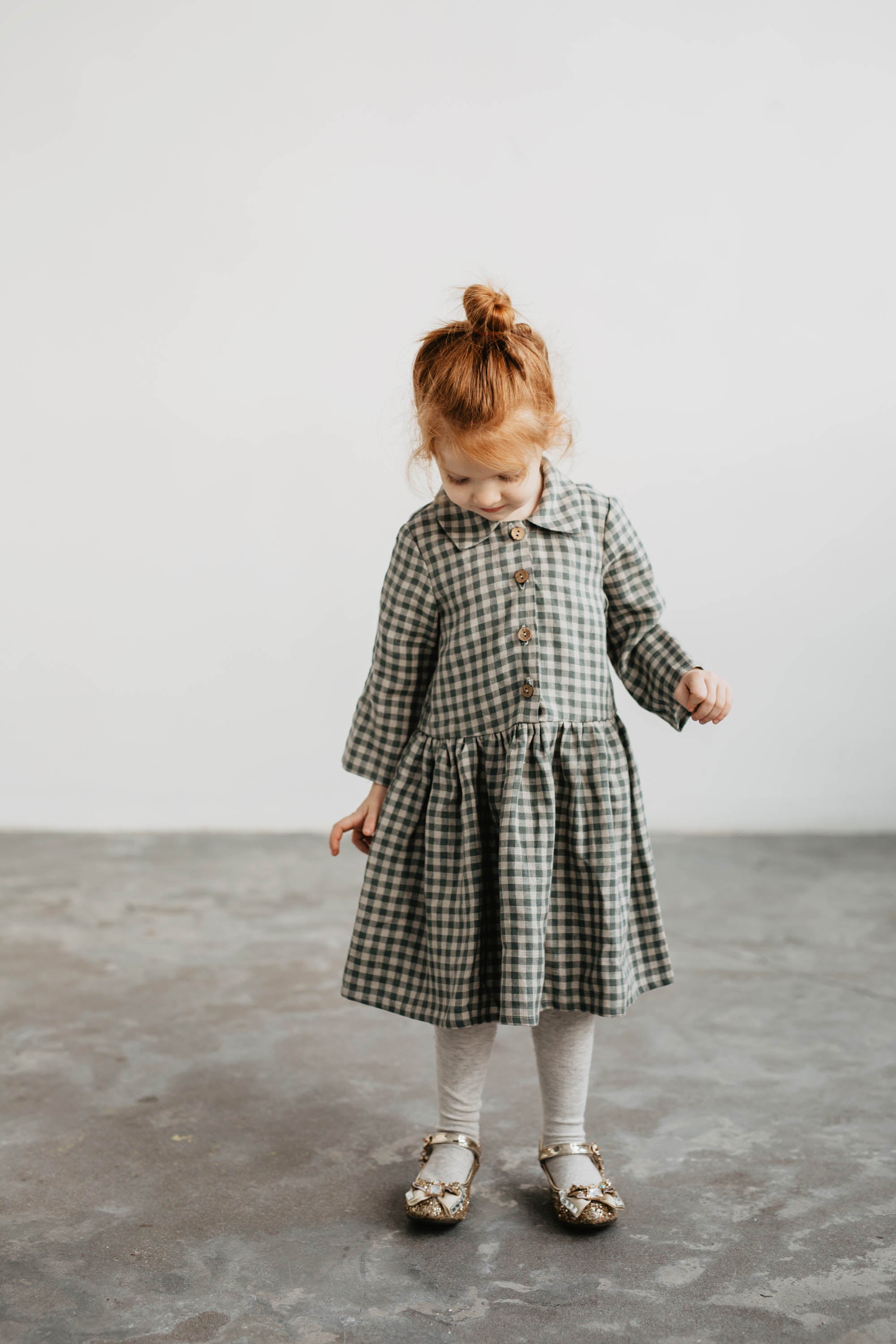 Laumė linen Kids Clothing MEDEINA robe fille en lin 2 ans coloris avoine