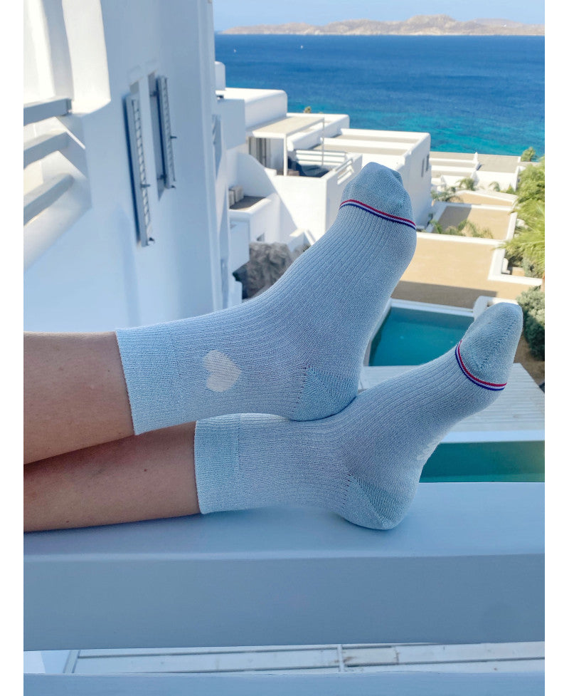 Juste Un T-shirt Chaussettes x Socksocket Adèle Bleu Ciel chaussettes 36/40