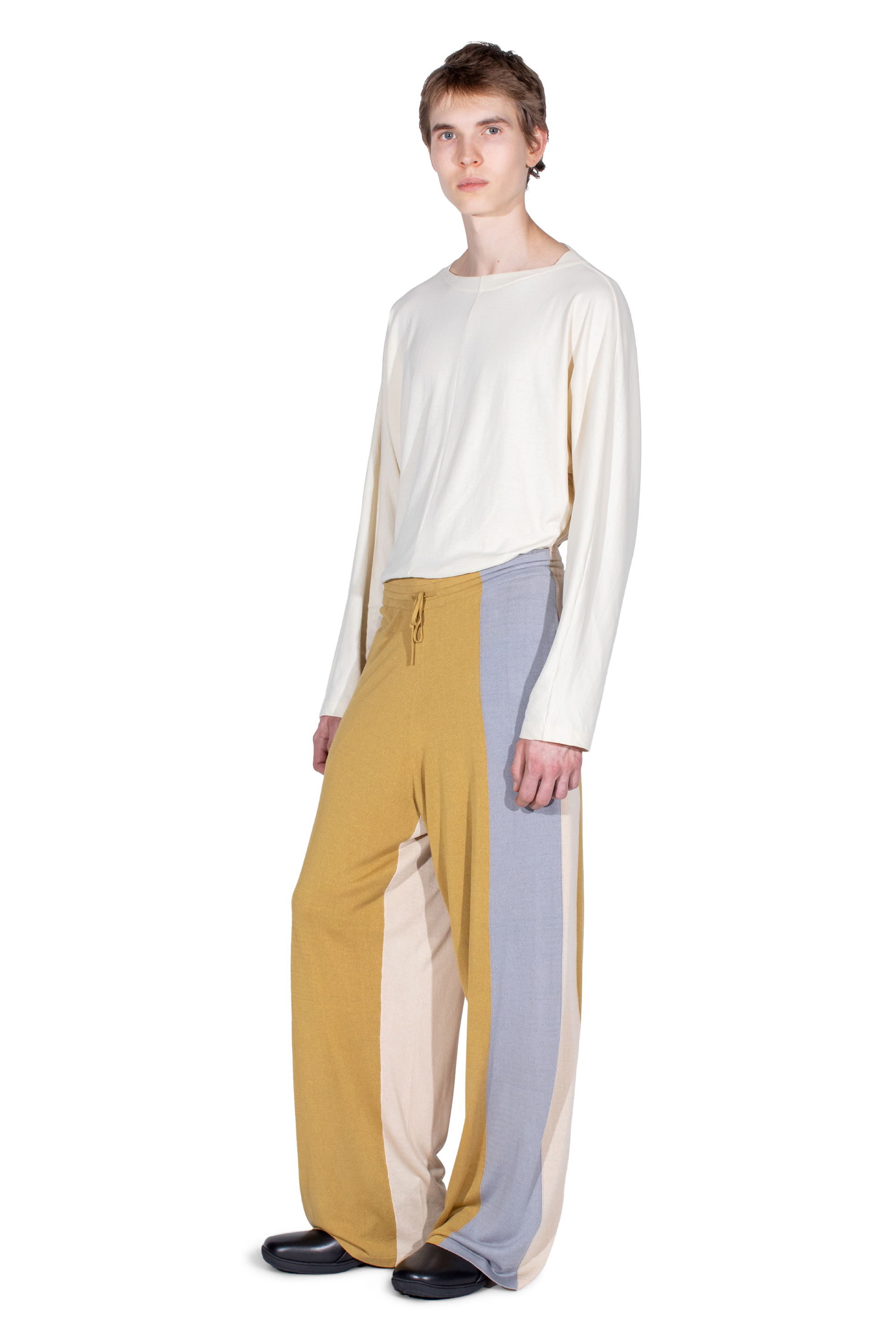Kiko Kostadinov Knitwear SIGO Knit Trousers pantalon maille ocre