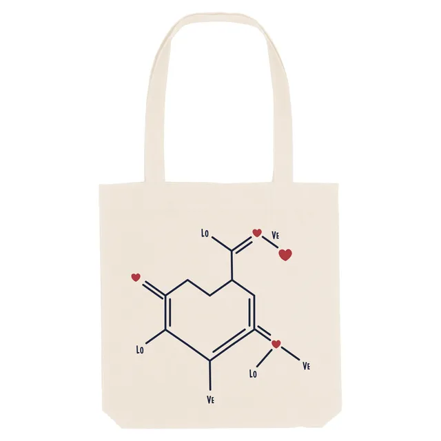 Juste Un T-shirt Tote Bags Molécule de l'amour tote bag coton bio
