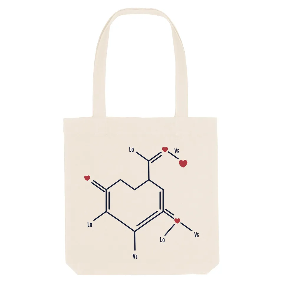 Juste Un T-shirt Tote Bags Molécule de l'amour tote bag coton bio