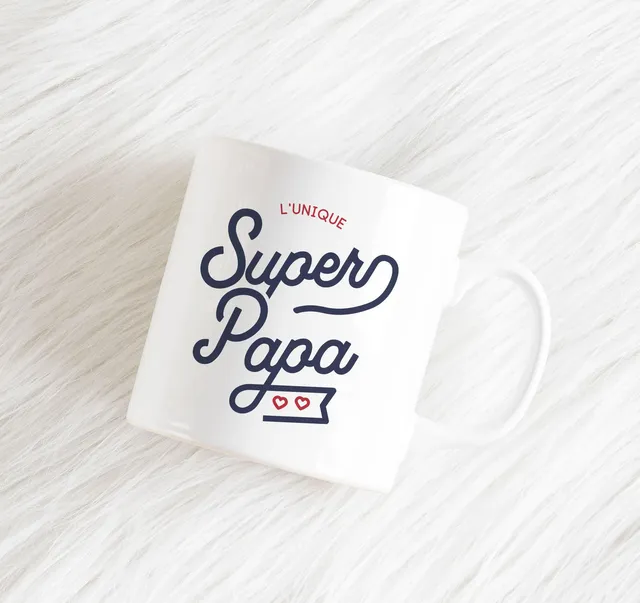 Juste Un T-shirt Mugs Super Papa mug anse classique ou cœur