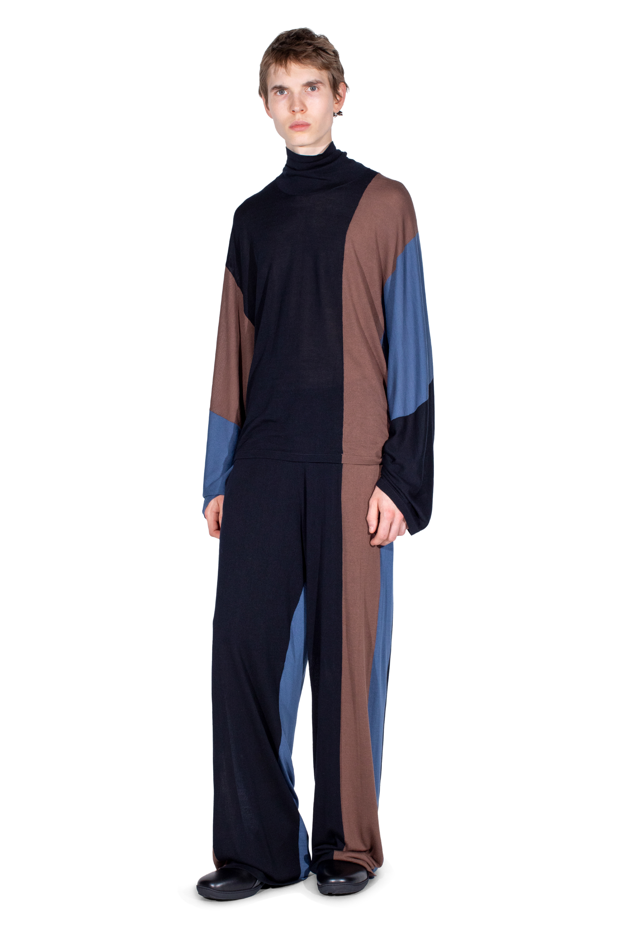 Kiko Kostadinov Knitwear SIGO Knit Pullover pull marron col roulé