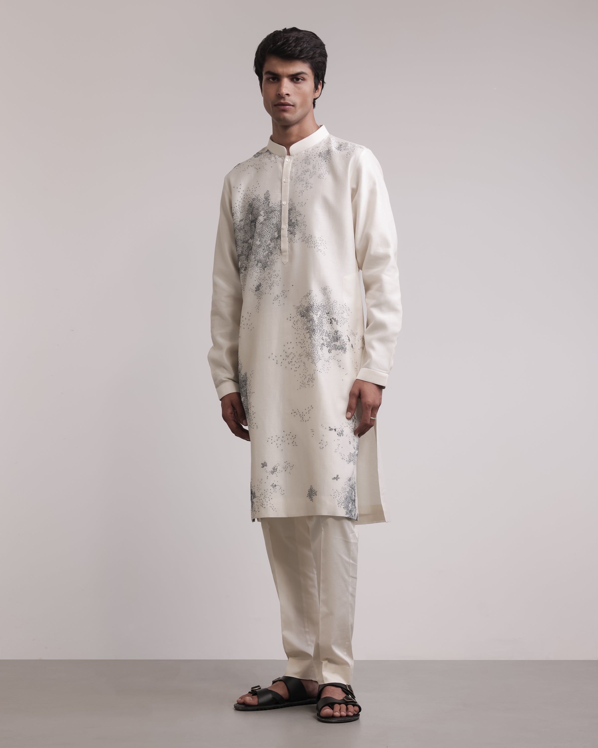 COUNTRYMADE Kurtas Residual Scattered Stitches ensemble kurta XS soie Chanderi