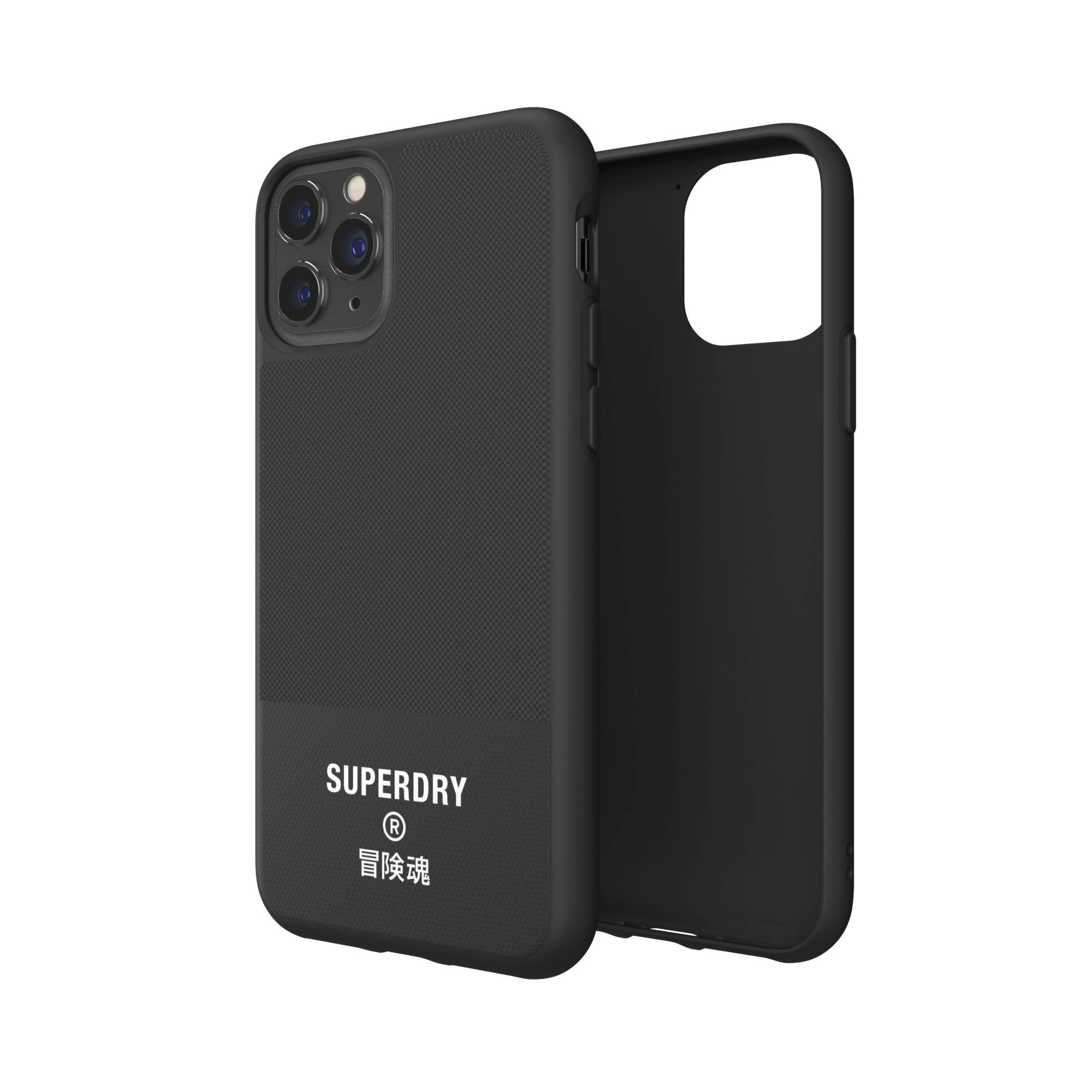 Superdry Coques de Protection coque iPhone 11 Pro noire en toile moulée