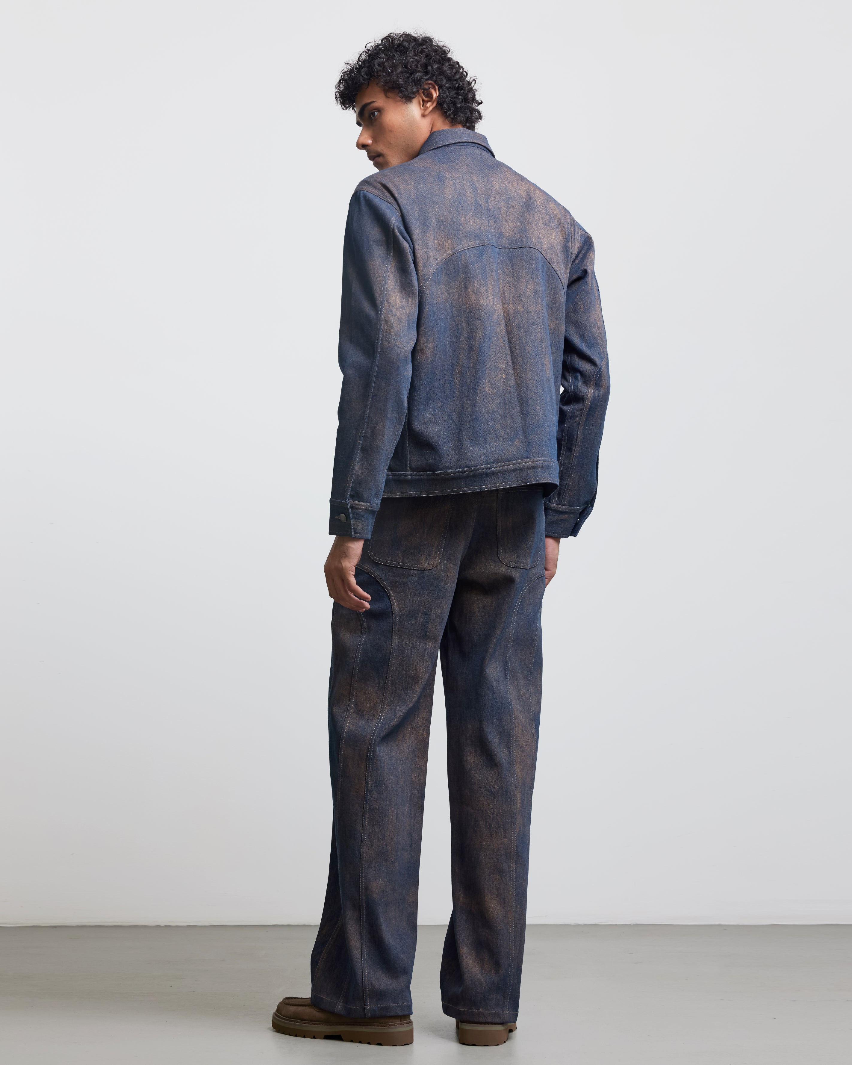 COUNTRYMADE Jackets BAUHAUS COATED PATCHWORK DENIM JACKET veste denim coupe regular