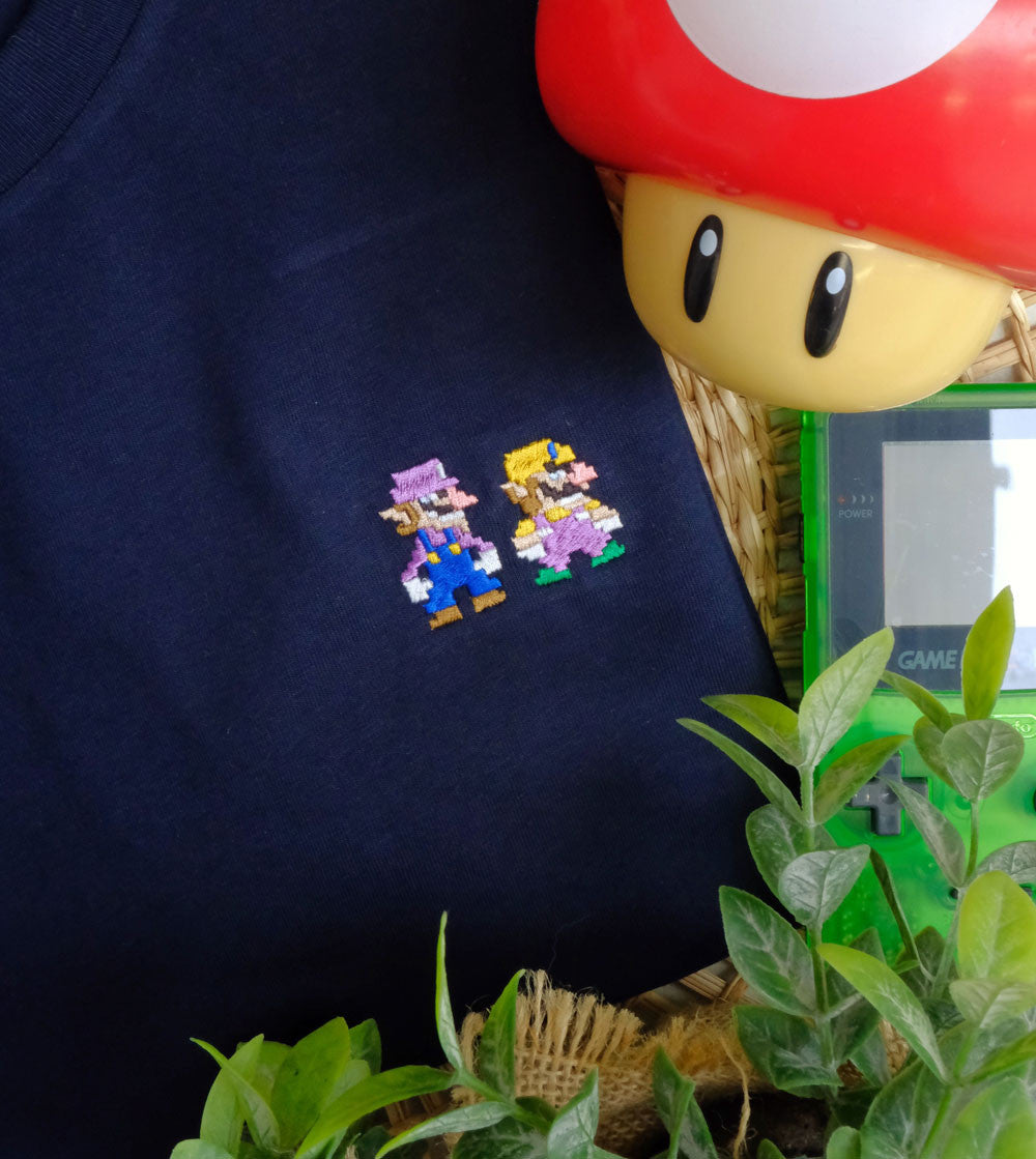 Juste Un T-shirt T-shirts Brodés Wario t-shirt coton biologique