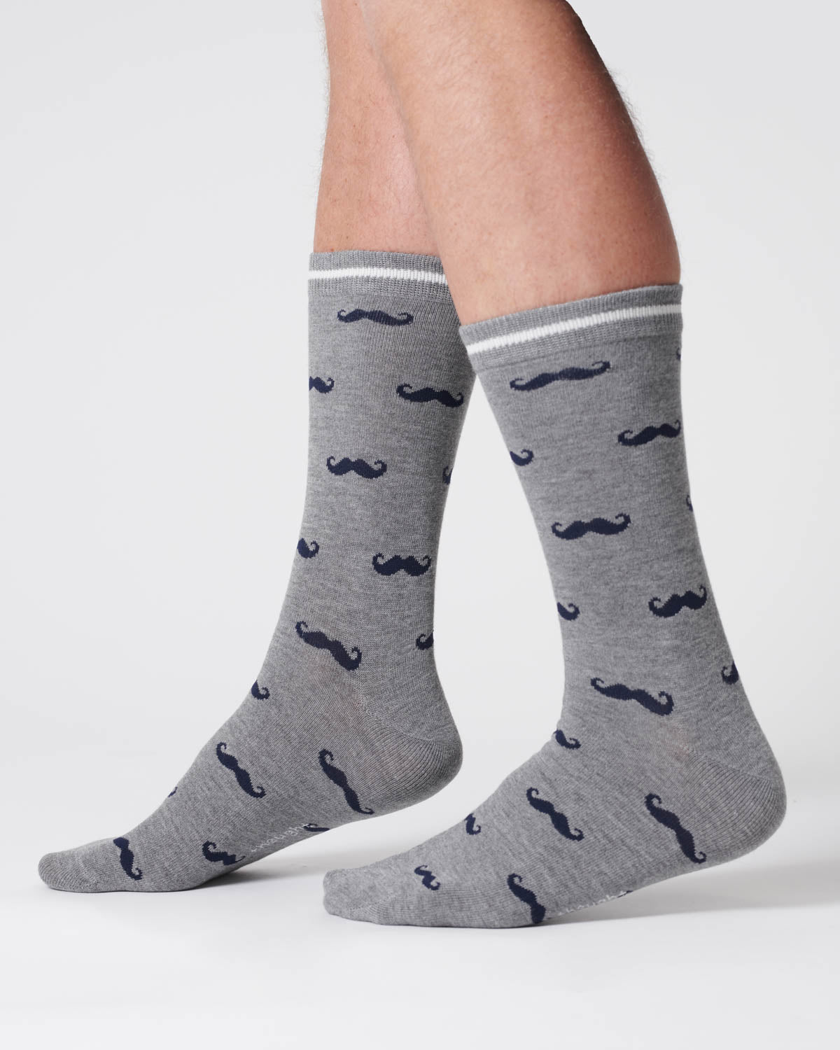 Sourire Multicolore Chaussettes femme Chaussettes moustaches chaussettes grises taille 40/44 en bambou