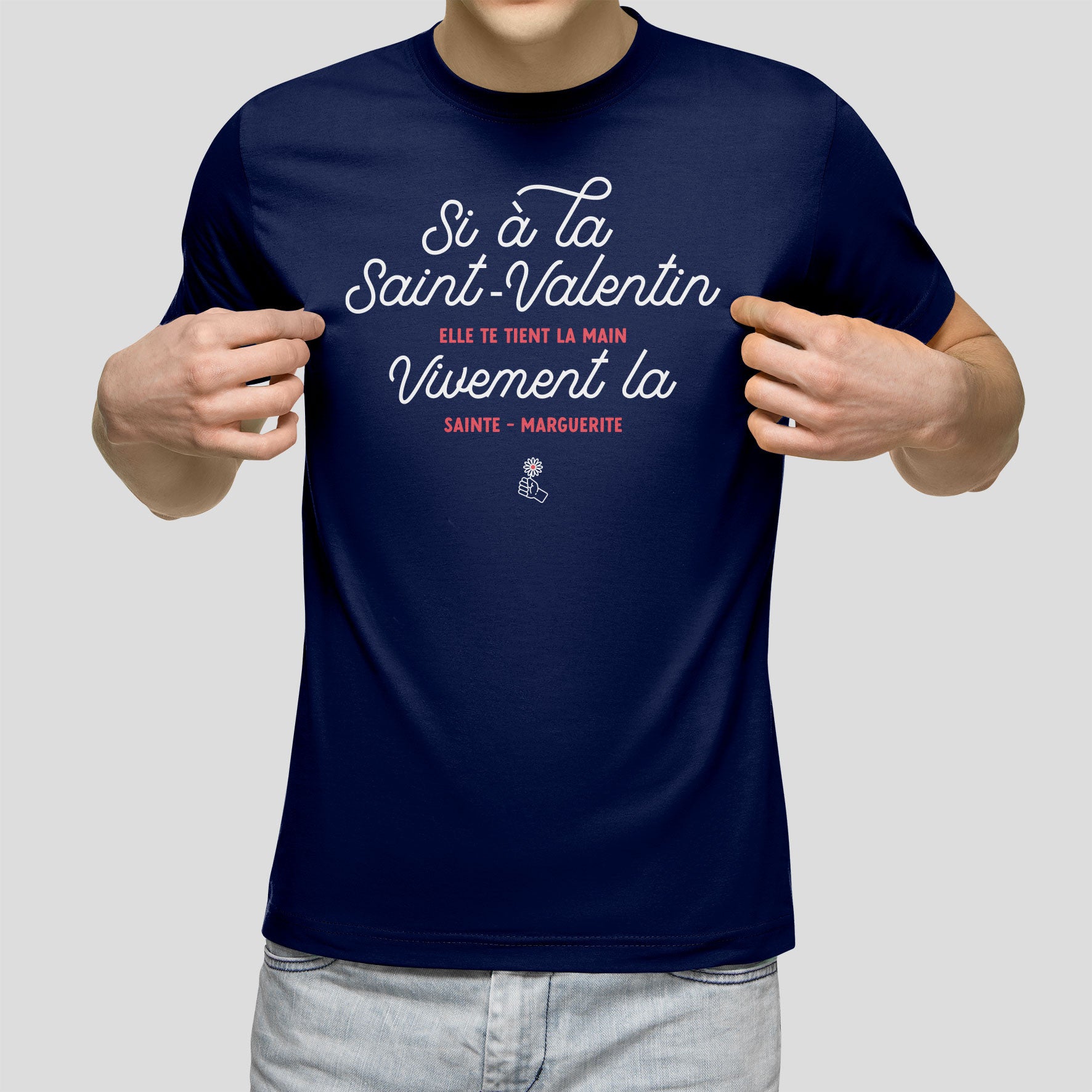 Juste Un T-shirt T-shirts Imprimés Si à la Saint-Valentin t-shirt blanc humour