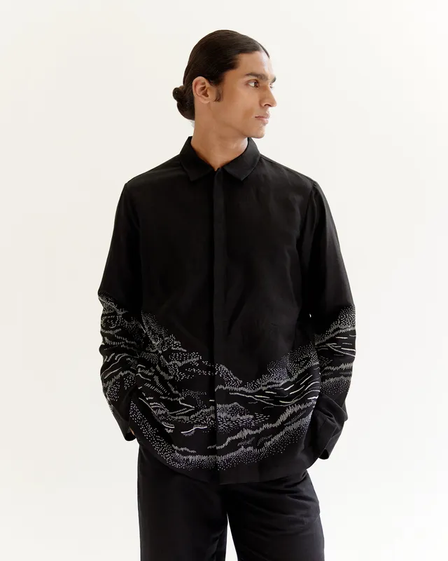 COUNTRYMADE Shirts Pathfinder Shirt chemise en lin brodée légère