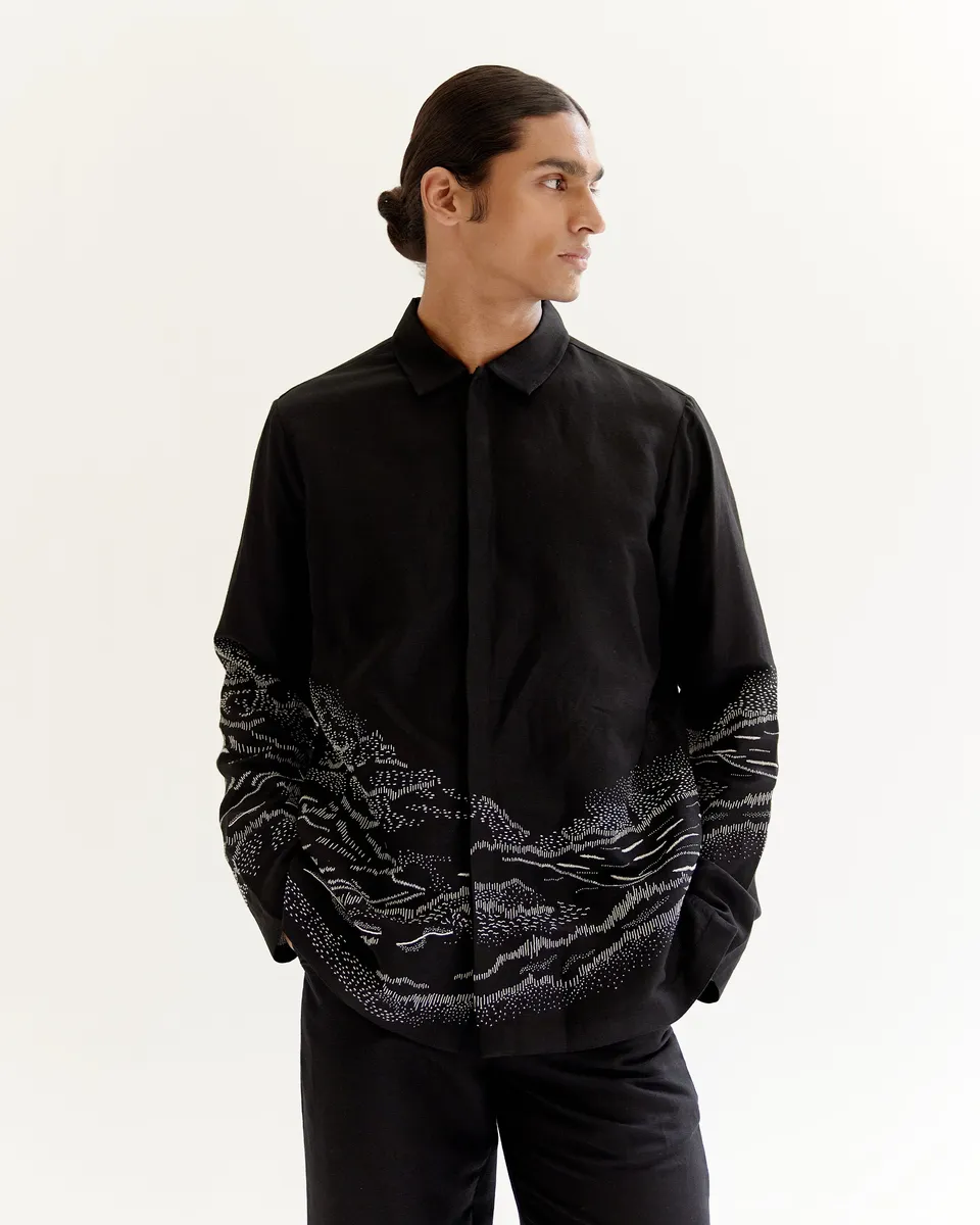 COUNTRYMADE Shirts Pathfinder Shirt chemise en lin brodée légère