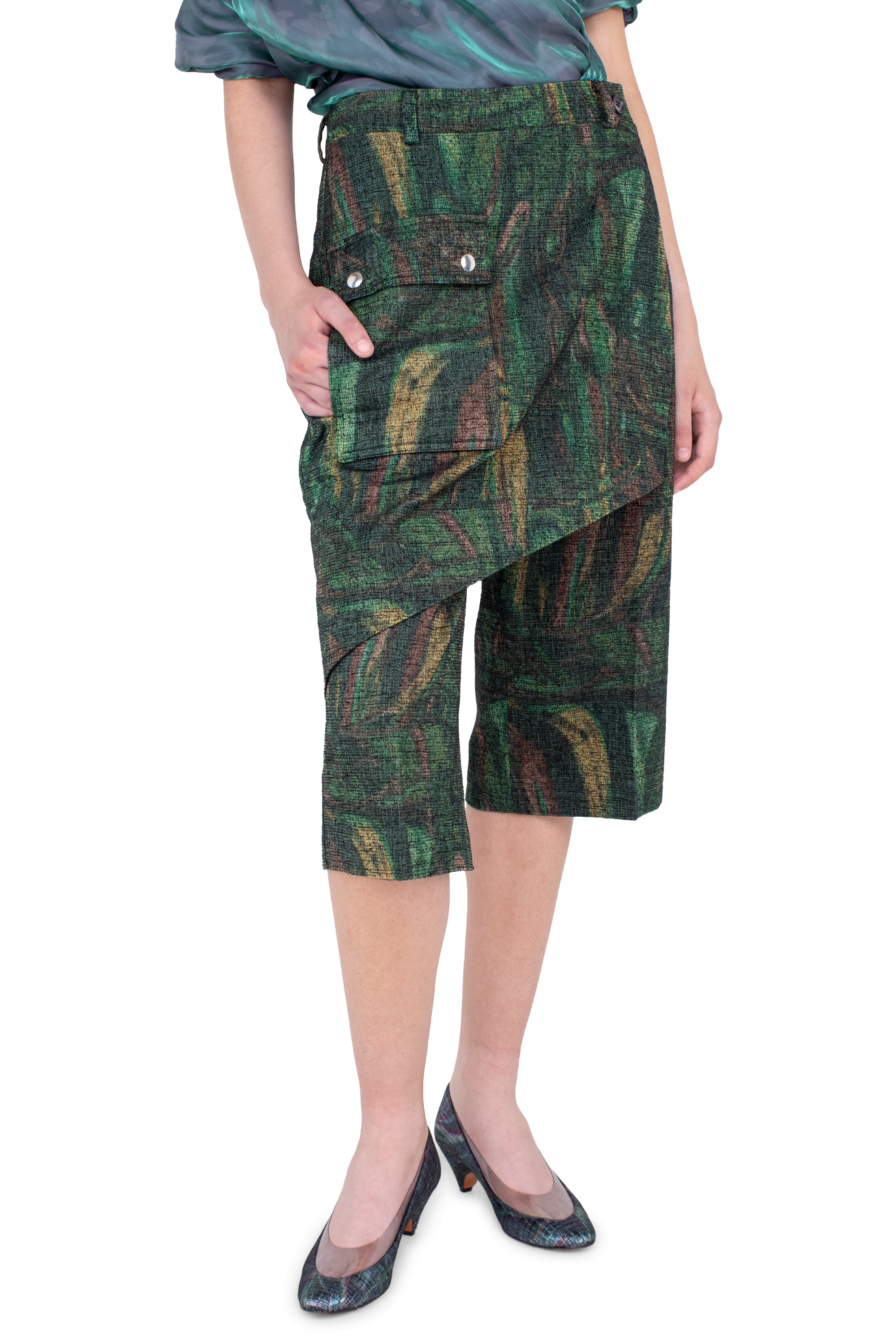 Kiko Kostadinov Bottoms LINNET Wrap Culottes jupe-culotte Forest Print